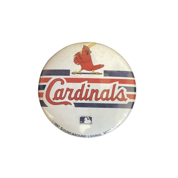 Vintage 1987 St Louis Cardinals MLB Baseball Pin Button Officially Licensed - Picture 1 of 3